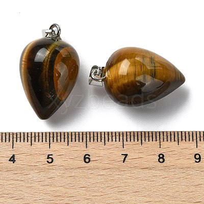 Natural Tiger Eye Pendants GG-K002-13L-1