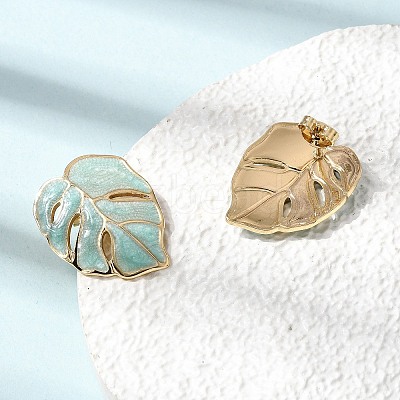 Brass Stud Earrings for Women KK-CBA9D38-05G-02-1