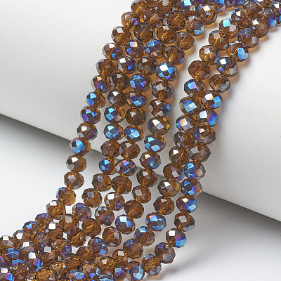 Electroplate Glass Beads Strands EGLA-A034-T4mm-I05-1