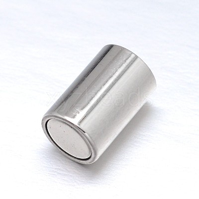 Tarnish Resistant 304 Stainless Steel Magnetic Clasps with Glue-in Ends STAS-M200-D-01-1