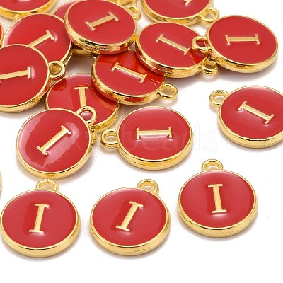 Golden Plated Alloy Enamel Charms ENAM-S118-03I-1