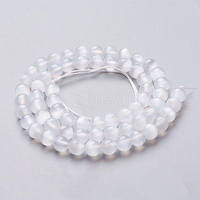 Natural Selenite Beads Strands X1-G-L552H-16A-1
