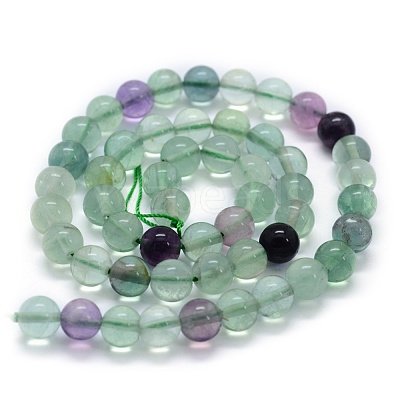 Natural Fluorite Beads Strands G-G763-06-8mm-1