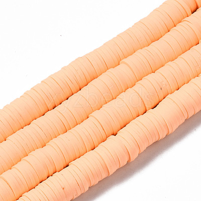 Handmade Polymer Clay Beads Strands CLAY-R089-8mm-148-1
