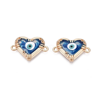 Alloy Enamel Blue Evil Eye Links Connector Charms with Resin ENAM-N071-03A-G-1