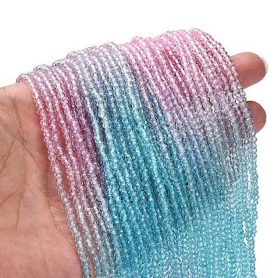 Transparent Painted Glass Beads Strands DGLA-A034-T2mm-A22-1