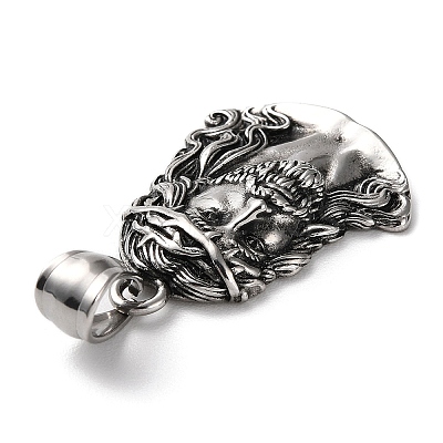 Ion Plating(IP) 304 Stainless Steel Pendants STAS-D067-13AS-1