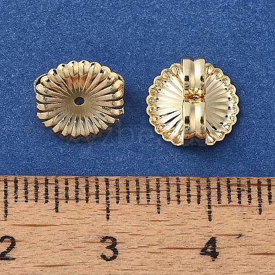 Brass Earring Nuts KK-K383-25A-G-1