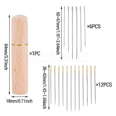 18Pcs 1Set Steel Needles DIY-TADJ0001-19-1