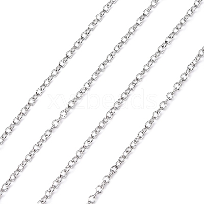 Tarnish Resistant 304 Stainless Steel Cable Chains CHS-R003-0.4mm-1