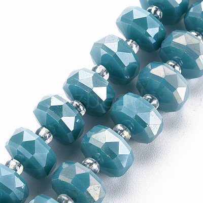 Electroplate Glass Beads Strands EGLA-N041-009-1