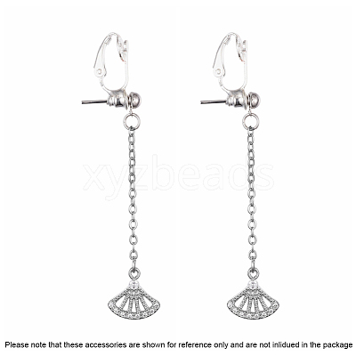 Brass Clip-on Earring Converters Findings KK-Q115-S-1