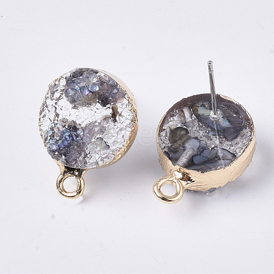 Druzy Resin Stud Earring Loops RESI-S383-028A-1