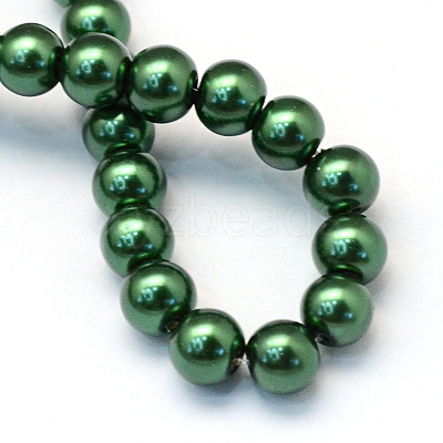 Baking Paint Pearlized Glass Pearl Round Bead Strands HY-Q003-12mm-75-1