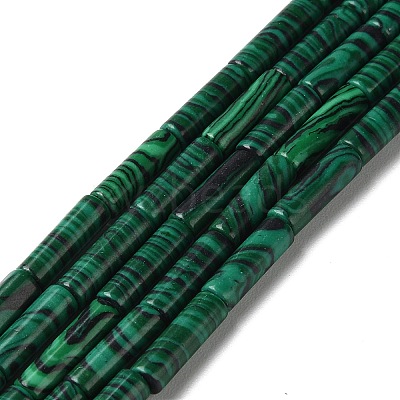Synthetic Malachite Beads Strands G-D077-E02-1