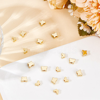 40Pcs 2 Style Brass Beads KK-GO0001-03-1