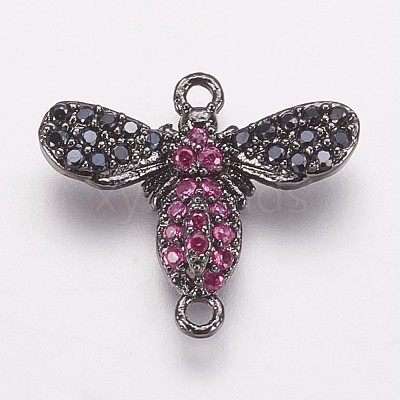 Brass Cubic Zirconia Links ZIRC-K070-03-E01-1