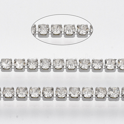 304 Stainless Steel Rhinestone Strass Chains CHS-R012-D-01-1