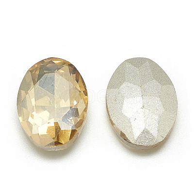 Pointed Back Glass Rhinestone Cabochons RGLA-T080-13x18mm-06-1
