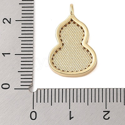 Brass Micro Pave Clear Cubic Zirconia Pendants KK-I712-39G-1