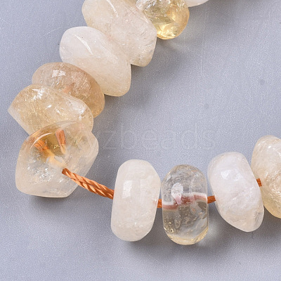 Natural Citrine Beads Strands G-R462-24-1