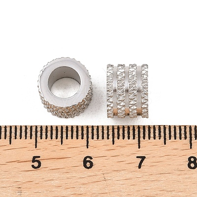 201 Stainless Steel Beads STAS-P437-02P-1