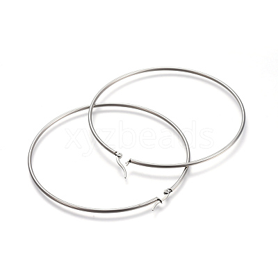 Tarnish Resistant 201 Stainless Steel Big Hoop Earrings X-EJEW-A052-20E-P-1