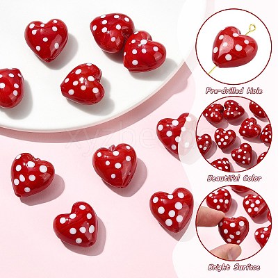 10Pcs Baking Paint Glass Beads GLAA-CJ0002-96-1