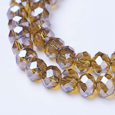 Electroplate Glass Beads Strands EGLA-A034-T1mm-A12-1