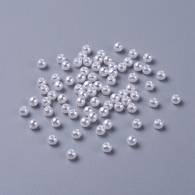 Imitated Pearl Acrylic Beads PACR-4D-1-1