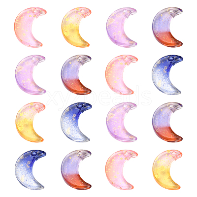 100Pcs 5 Colors Glass Pendants GLAA-CJ0001-64-1
