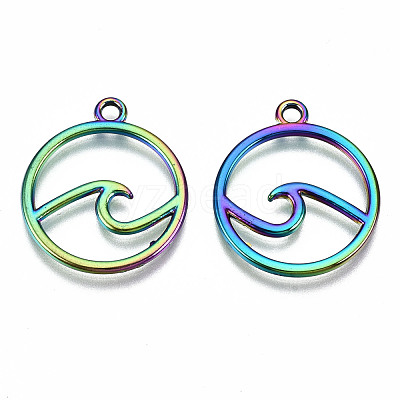 Rainbow Color Alloy Pendants PALLOY-S180-039-RS-1