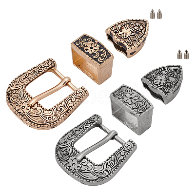 4 Bags 2 Colors Alloy Buckles AJEW-BC0009-26-1