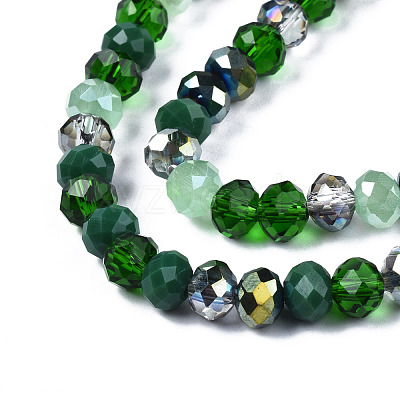 Electroplate Glass Beads Strands EGLA-N002-12D-1