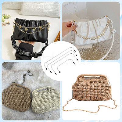 8Pcs 4 Styles Iron Purse Frame FIND-BBC0004-95-1