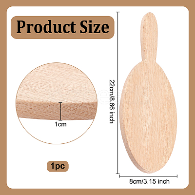 Handmade Wooden Clay Cup Paddle WOOD-WH0029-114-1