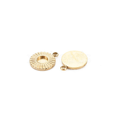 Ion Plating(IP) 304 Stainless Steel Pendant Enamel Settings STAS-N097-205LG-1