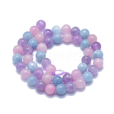 Natural Aquamarine & Rose Quartz & Amethyst Beads Strands G-D0013-68-1