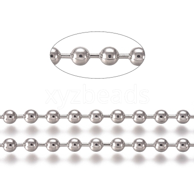 Tarnish Resistant 304 Stainless Steel Ball Chains CHS-E021-13I-P-1