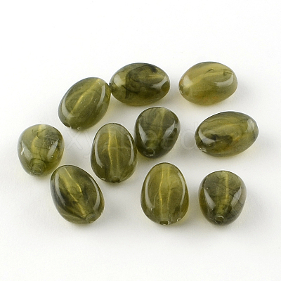 Oval Imitation Gemstone Acrylic Beads X-OACR-R052-04-1