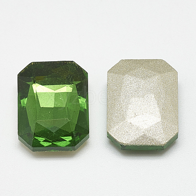 Pointed Back Glass Rhinestone Cabochons RGLA-T079-13x18mm-20-1