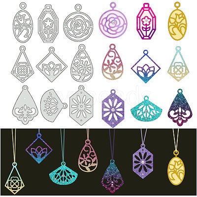 Pendant Carbon Steel Cutting Dies Stencils DIY-WH0309-1654-1