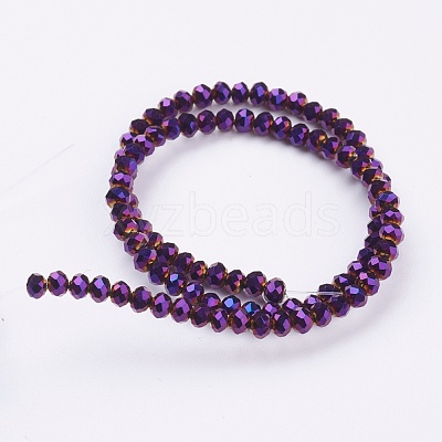 Electroplate Glass Beads Strands EGLA-D020-3x2mm-84-1