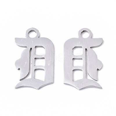 Tarnish Resistant 201 Stainless Steel Pendants STAS-N091-40D-1