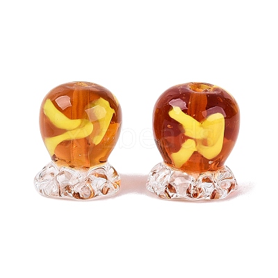 Inner Flower Handmade Lampwork Beads LAMP-Q039-13C-1