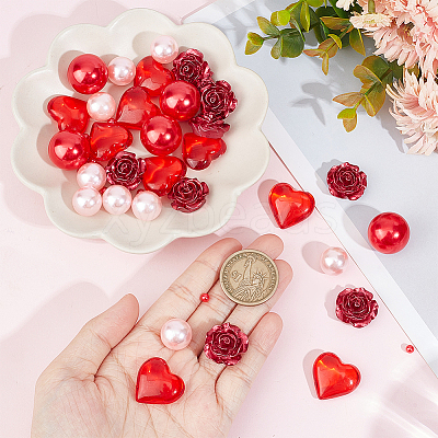 Valentine's Day Themed Acrylic Desktop Decorative Ornaments OACR-WH0042-01C-1