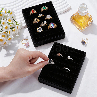6-Slot Velvet Jewelry Display Trays ODIS-SP0002-24B-02-1