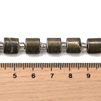Natural Pyrite Beads Strands G-Z087-D02-1