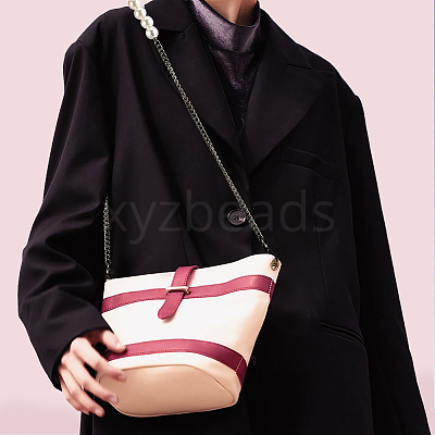 2Pcs 2 Style Plastic Imitation Pearl Beaded Bag Straps DIY-WR0002-72B-1
