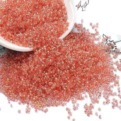 Transparent Inside Colours Glass Seed Beads SEED-H003-04G-1